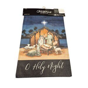 O Holy Night Nativity Scene Garden Flag By The Christmas Shoppe
